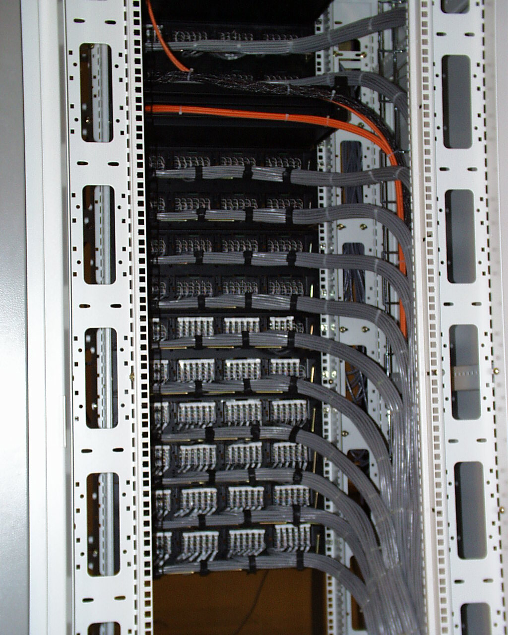 Câblage réseau structuré dans une baie de data center